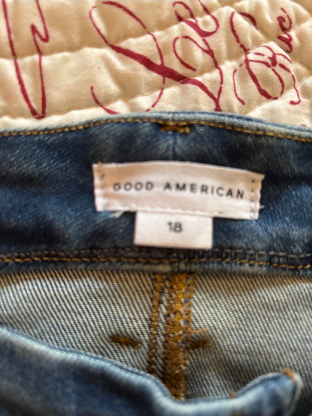 NWT Good American Good Curve Straight Leg Mid-Blue Jeans SZ 18 Plus - Picture 6 of 13